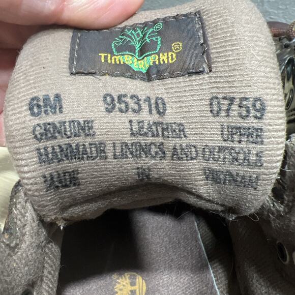 Vintage Timberland Brown Leather Ankle Boots euro Hiker 95310 Womens Size 6 - Picture 8 of 8